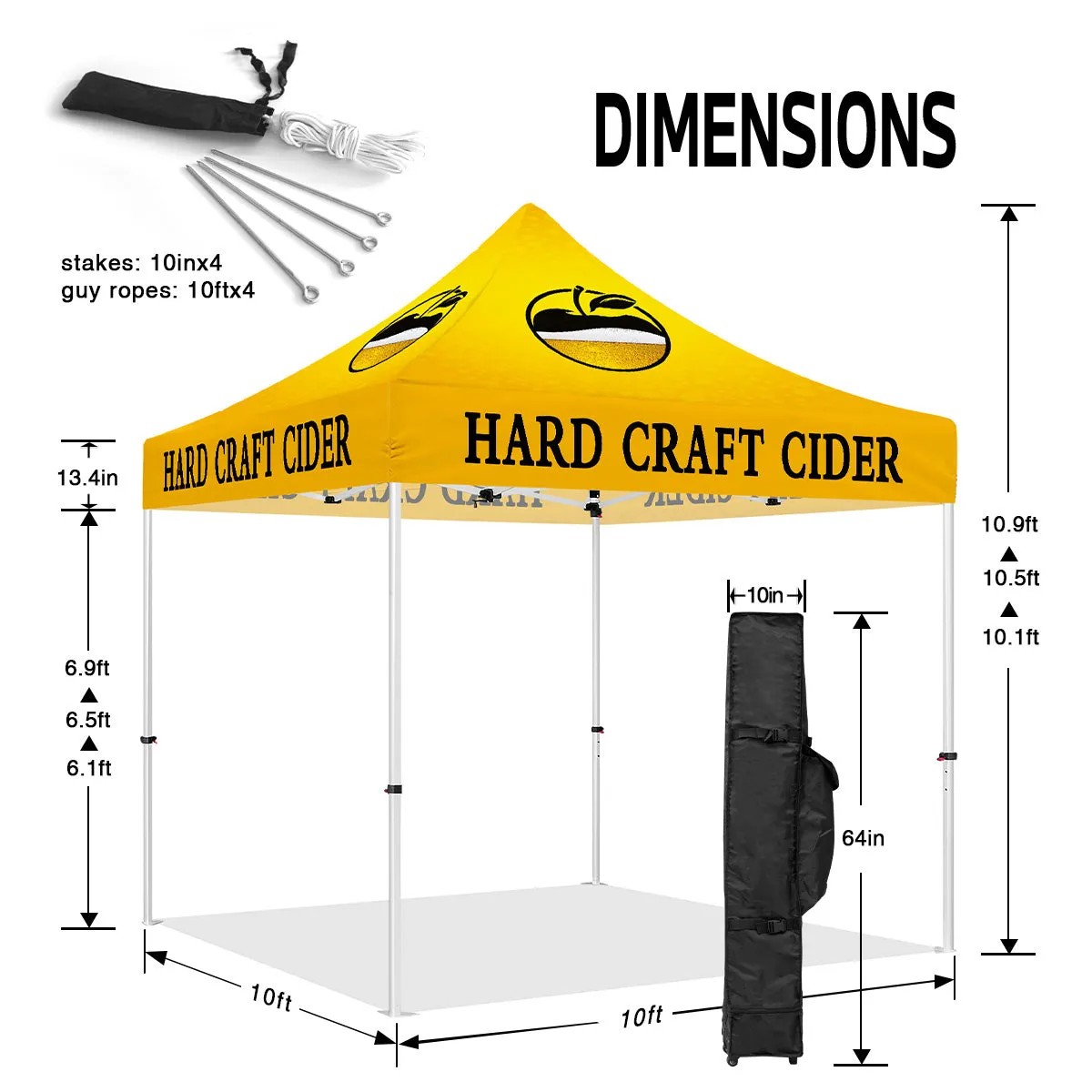 Tents for Vendors-ABLEM8CANOPY Hard Craft Cider 10x10 Food Vendor Tent