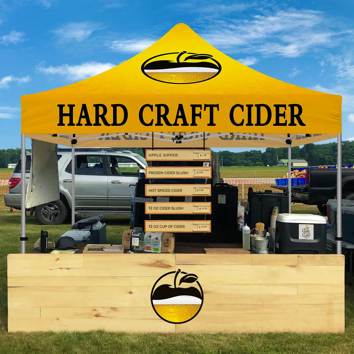 Tents for Vendors-ABLEM8CANOPY Hard Craft Cider 10x10 Food Vendor Tent