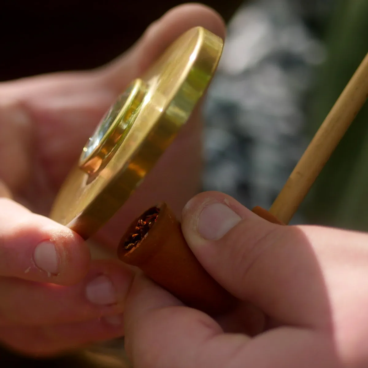 Tobacco Box with Burning Lens