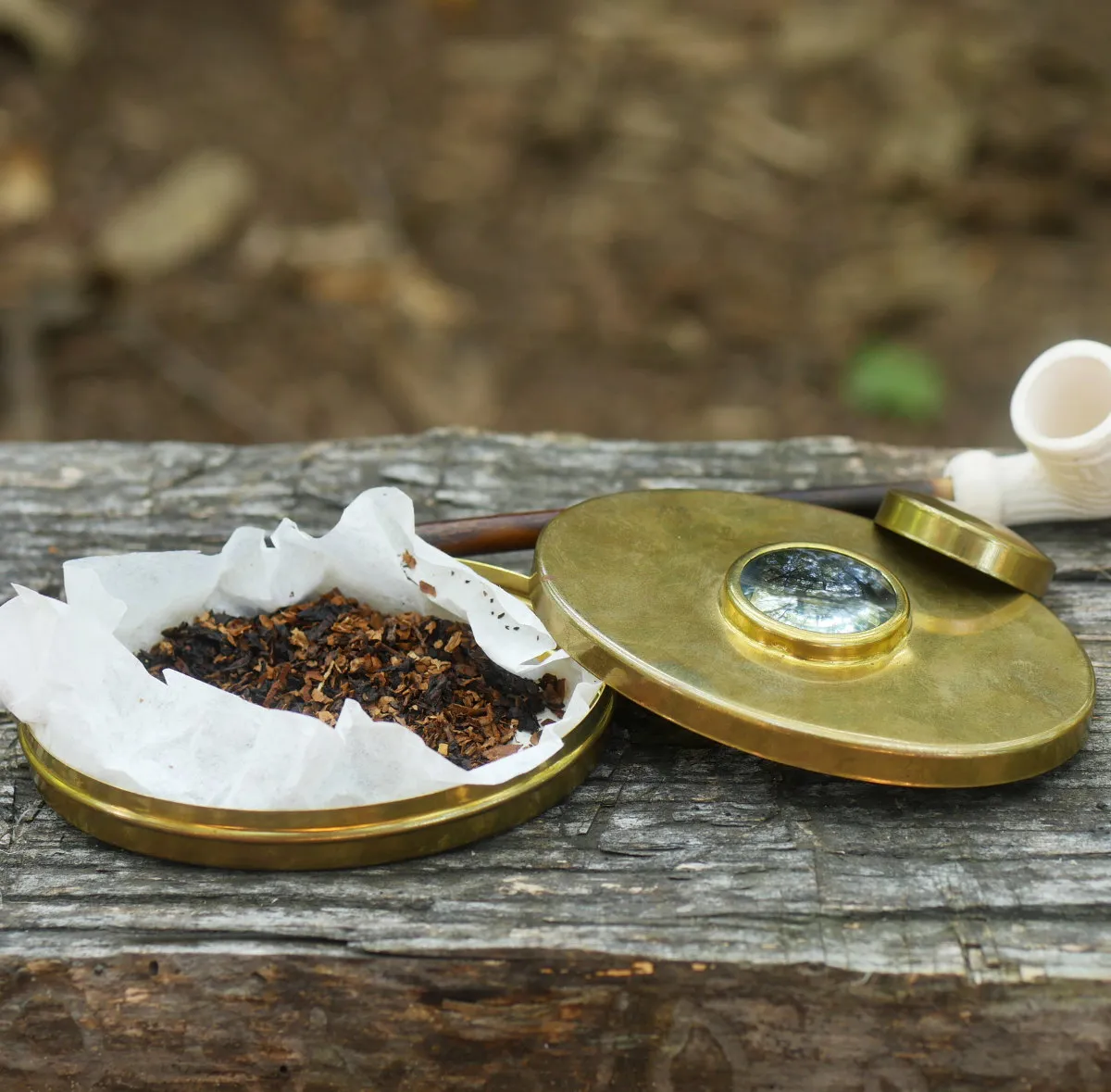 Tobacco Box with Burning Lens