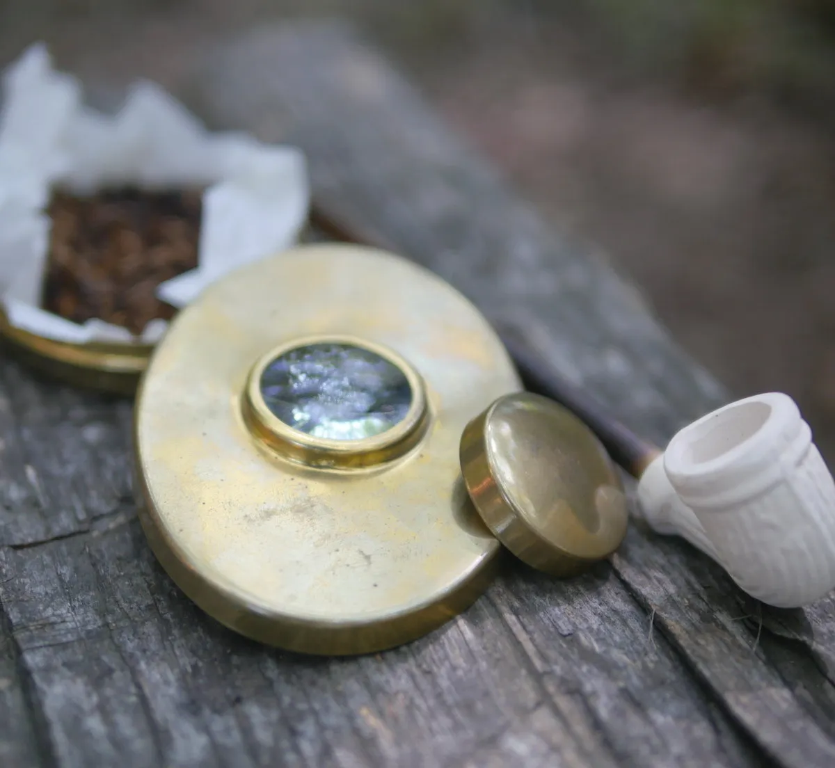 Tobacco Box with Burning Lens