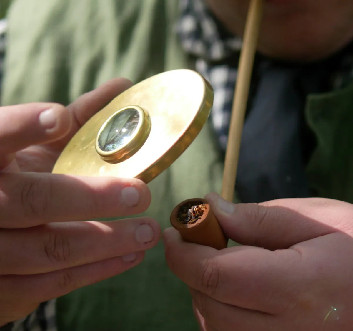 Tobacco Box with Burning Lens