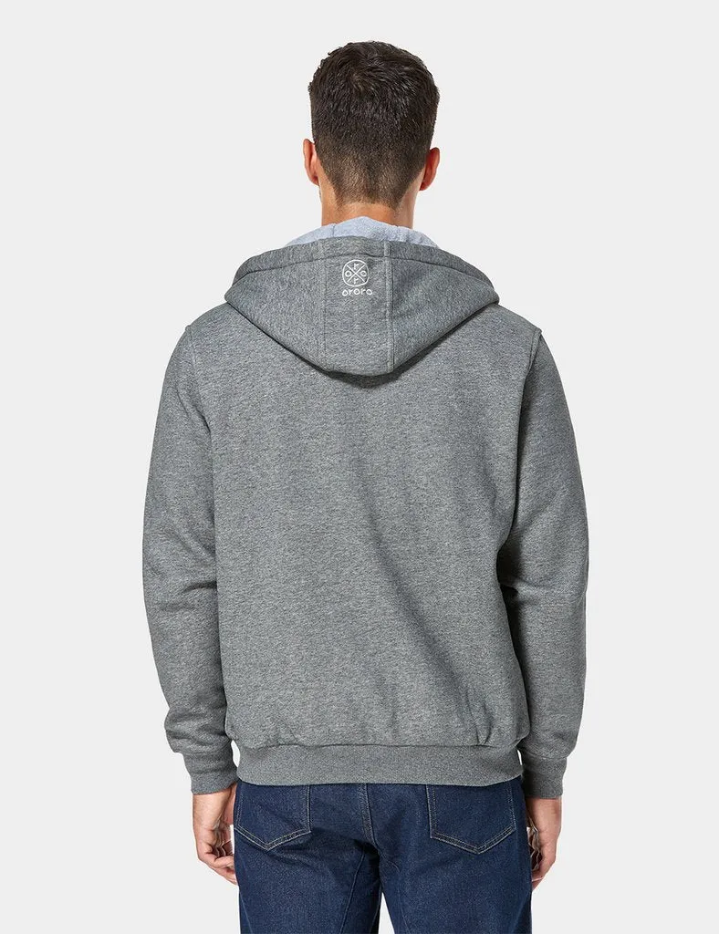 Unisex Heated Fleece Hoodie - Flecking Gray/Black (Apparel Only)