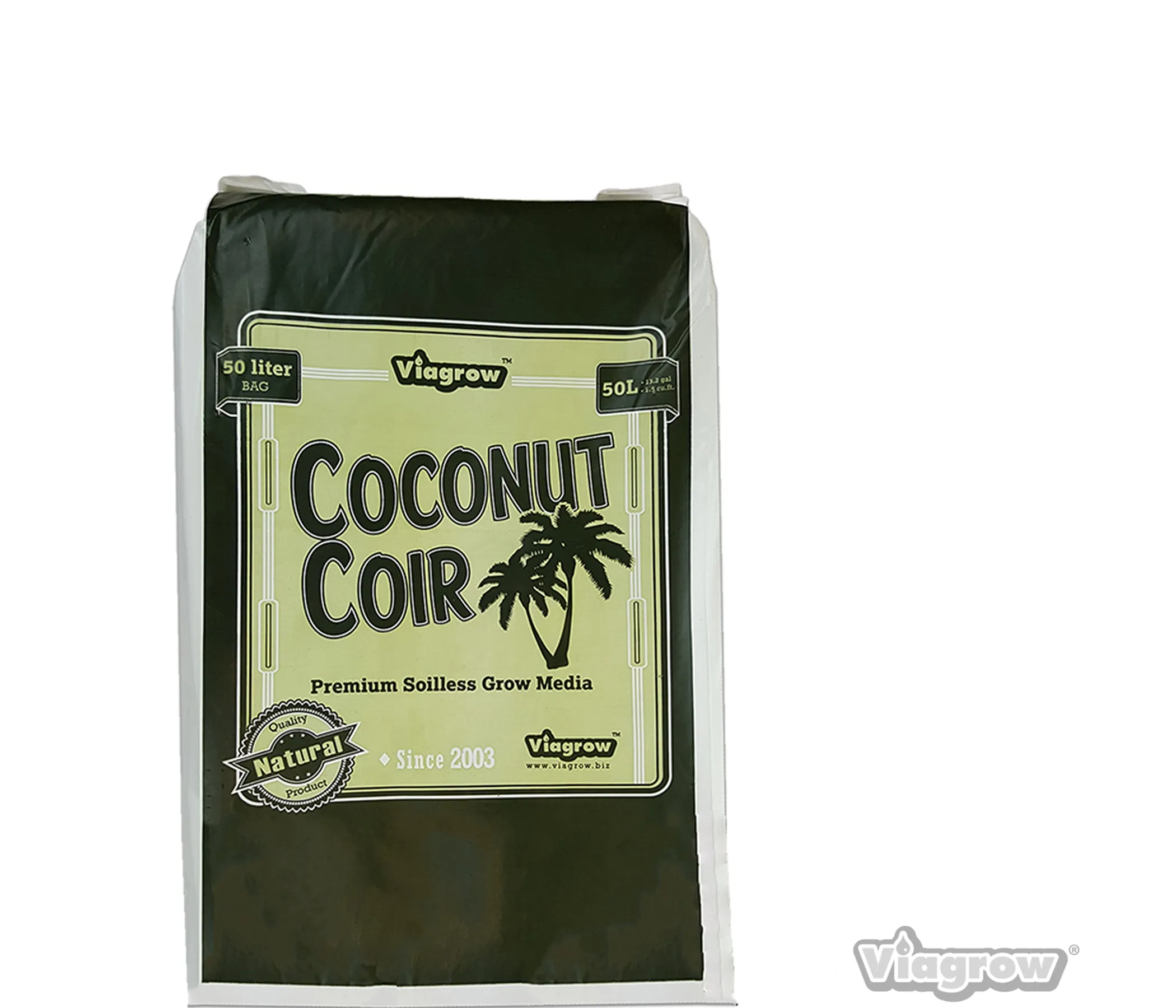 Viagrow 1.5CU. FT. (50L) Coconut Coir Soilless Grow Media Bag, Loose (Pallet of 65)