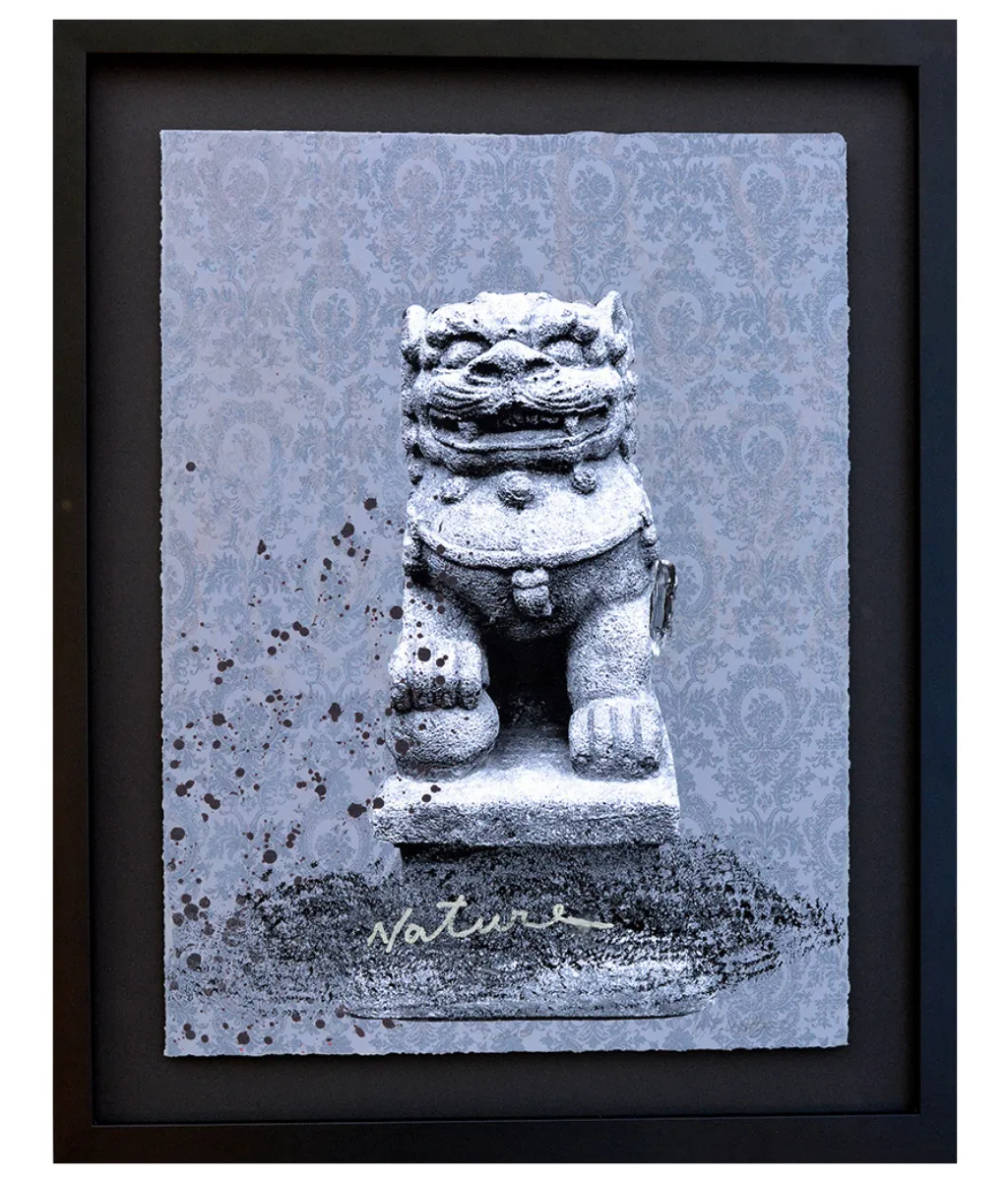 Walter Knabe Artwork Foo Dog Nature Limited Edition Mixed Media